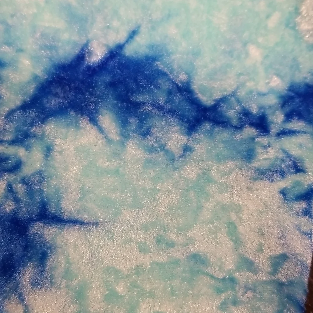 💕FRANKIES BIKINIS💕 Molly One Piece Swimsuit Aqua Tie Dye Crushed Velvet S NWT